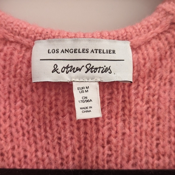 And Other Stories Pink Shaggy Wool-blend Knit Cardigan - Picture 7 of 16